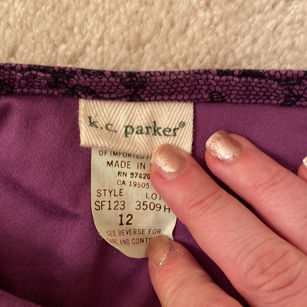 🥭 (4 for $15) Girls Purple and Black skirt - Picture 5 of 7